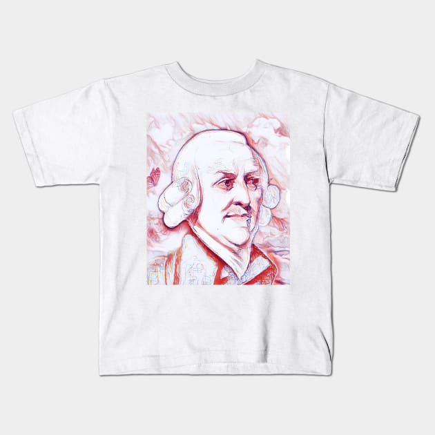 Adam Smith Portrait | Adam Smith Artwork | line art 3 Kids T-Shirt by JustLit